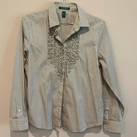 Ralph Lauren Olive Green Button Down Size L - Picture 1 of 4